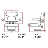 Big Boy Tractor Loader Seat w/ Suspension
