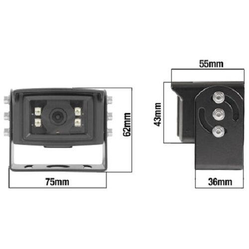 CabCAM WeatherProof 110° Angle Observation HD Camera w/ LED Infrared