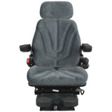 12v Low Profile Air Suspension Seat for Tractor Mower Loader