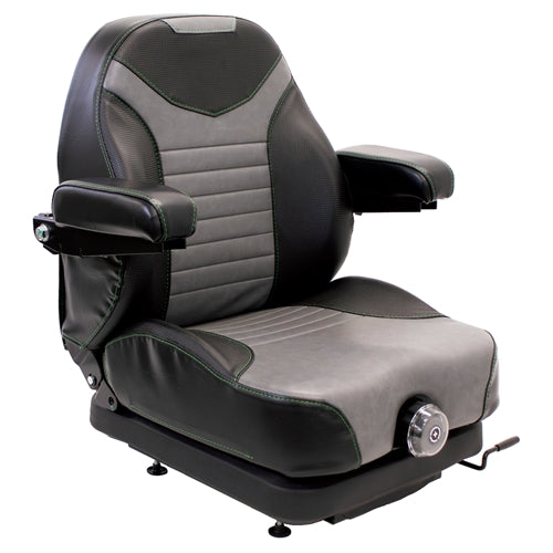 Low Profile Mechanical Suspension Seat w/ Armrests
