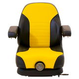 Low Profile Mechanical Suspension Seat w/ Armrests