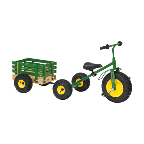 (Blue) Speedway Heavy Duty Tricycle w/ Cart Wagon