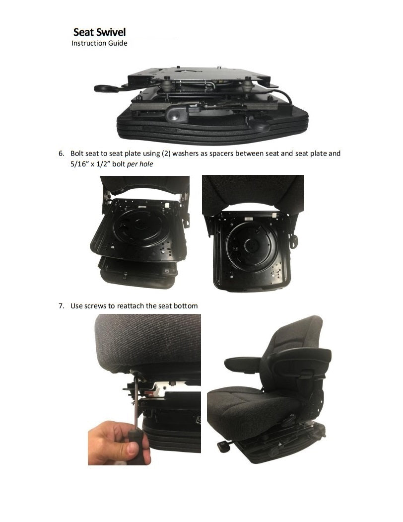 Tractor Seat Swivel Assembly for Sears