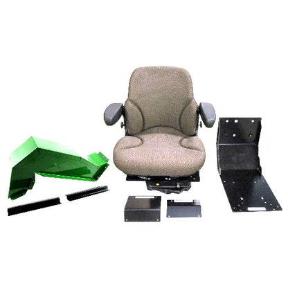 12v Mid Back Tractor Seat w/ Air Suspension for John Deere