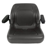 John Deere 50 Series Compact Tractor High Back Seat w/ Armrest Tractor Seat A Black 