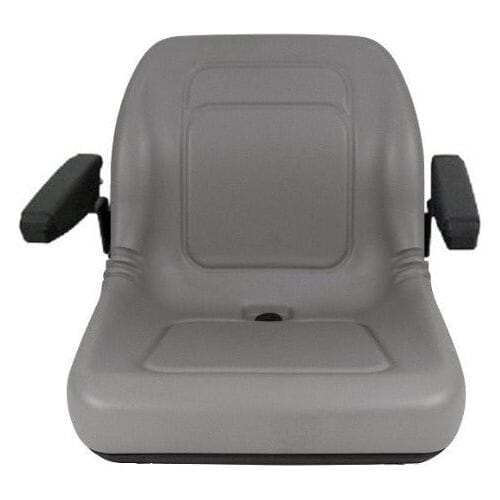 John Deere 50 Series Compact Tractor High Back Seat w/ Armrest Tractor Seat A Gray 