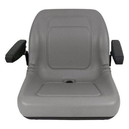 John Deere 50 Series Compact Tractor High Back Seat w/ Armrest Tractor Seat A Gray 