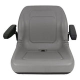 John Deere 50 Series Compact Tractor High Back Seat w/ Armrest Tractor Seat A Gray 