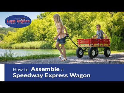 24″ x 48″ (Green) 630 Speedway Express HD Wagon w/ Brakes 1200 #