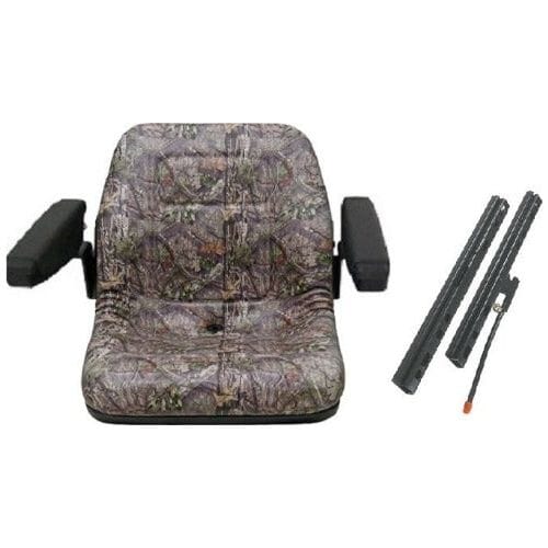 Skid Loader Compact Lawn Mower Garden Tractor Seat w/ Arm Rests Tractor Seat A Camouflage 