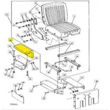 Seat Cushion Arm Rest Set For John Deere (New Style)