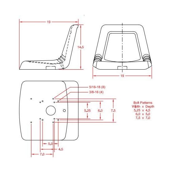Compact Lawn Garden Mower Loader Tractor Seat