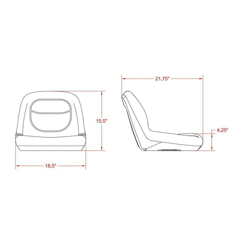 Mid Back Lawn Mower Compact Tractor Seat