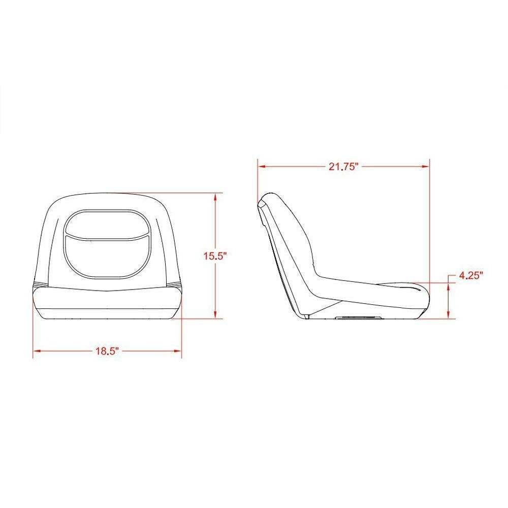 Mid Back Lawn Mower Compact Tractor Seat