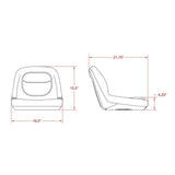 Mid Back Lawn Mower Compact Tractor Seat