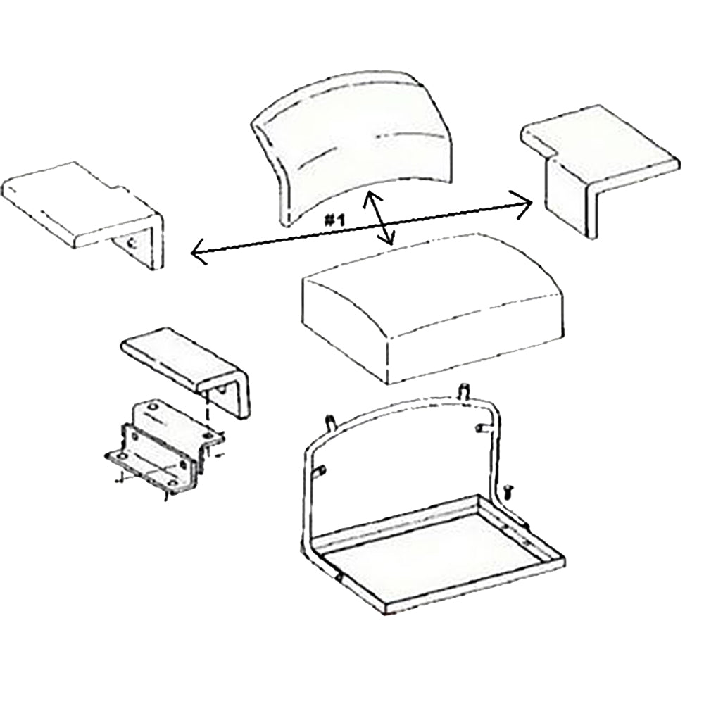 4 Piece Crawler Seat Cushion Thick Arm Rest Set For John Deere
