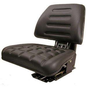 Heavy Duty Farm Tractor Seat w/ Suspension & Trapezoidal Backrest