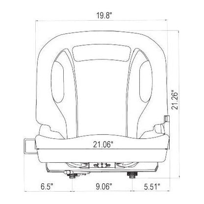 High-Pro Industrial Fork Lift Seat w/ Seat Belt