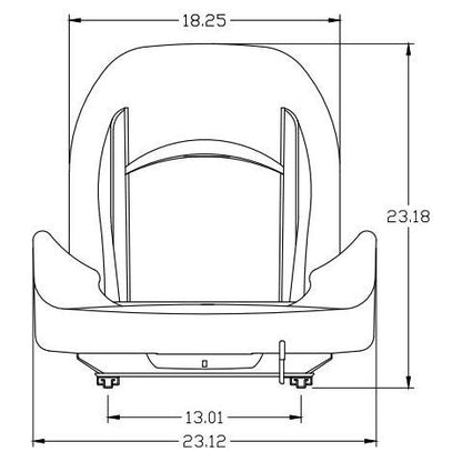 Industrial Forklift Seat w/ Seat Belt