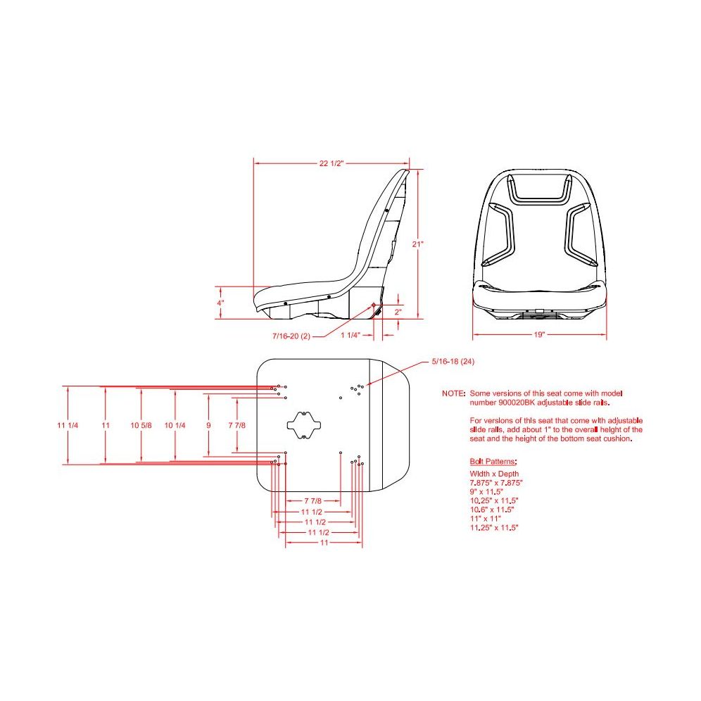 Compact Loader Tractor Excavator Mower Backhoe Seat