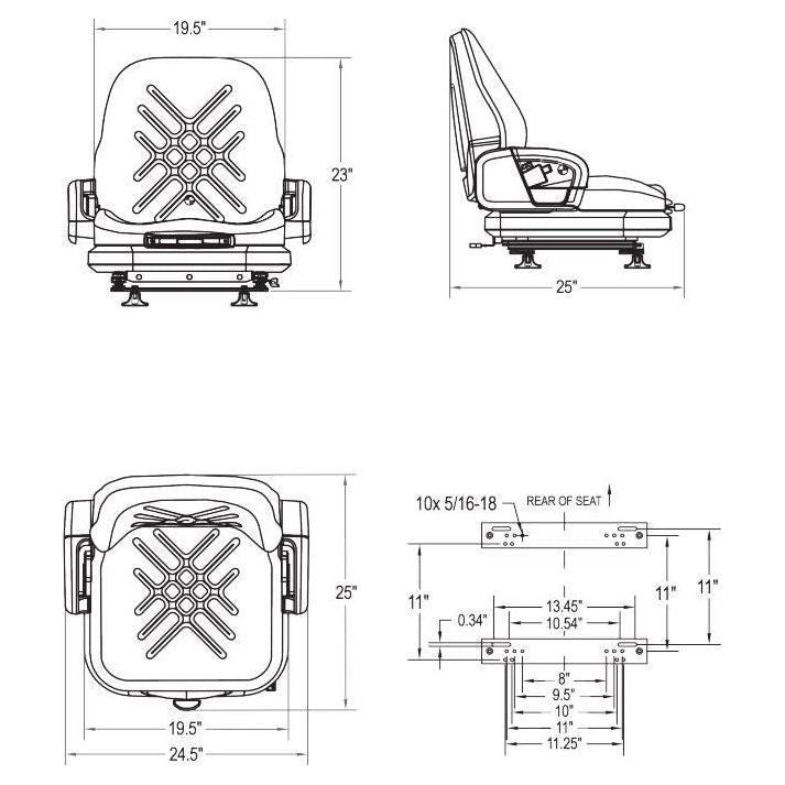 Premium Forklift Suspension Seat