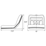 16" Narrow Compact Tractor Seat
