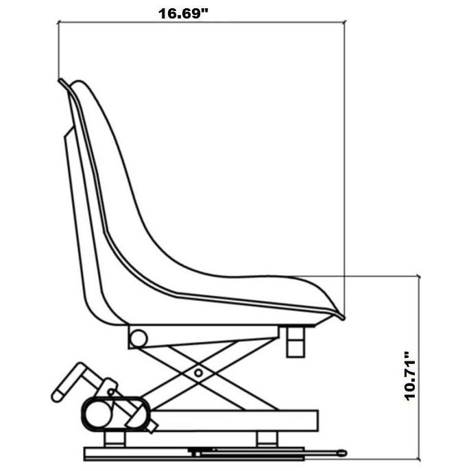 International Harvester Farm Tractor Suspension Seat