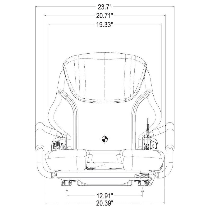 Fork Lift / Telehandler Seat w/ Suspension