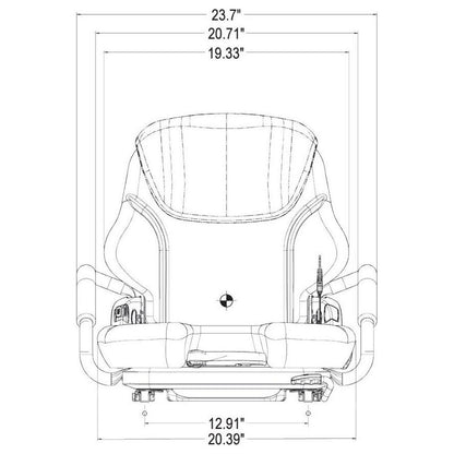 Fork Lift / Telehandler Seat w/ Suspension