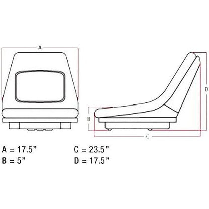 Compact Garden Tractor Skid Loader Seat