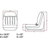 Compact Garden Tractor Lawn Mower Skid Steer Loader Forklift Seat