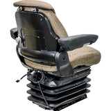 12v Tractor Seat for John Deere 6R Command Arm w/ Air Suspension