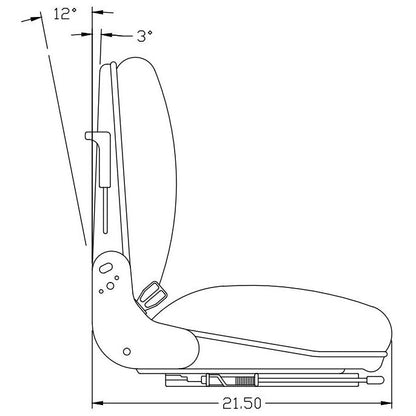 Fork Lift Compact Suspension Seat by Promek