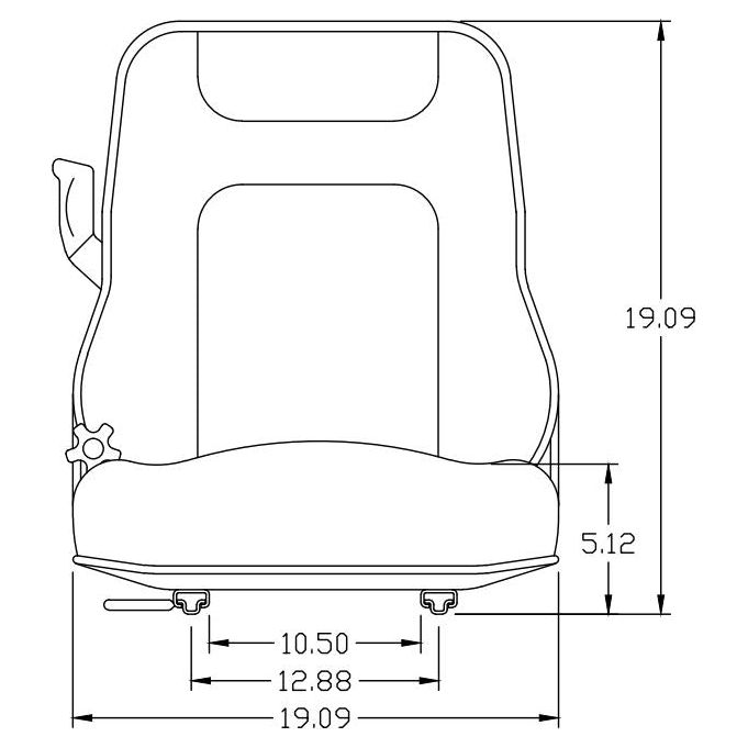 Fork Lift Compact Suspension Seat by Promek