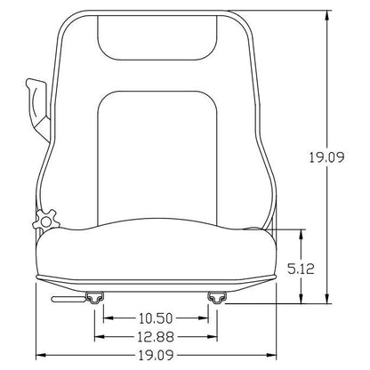 Fork Lift Compact Suspension Seat by Promek