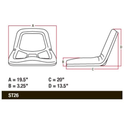 Compact Lawn Garden Loader Tractor Mower Seat