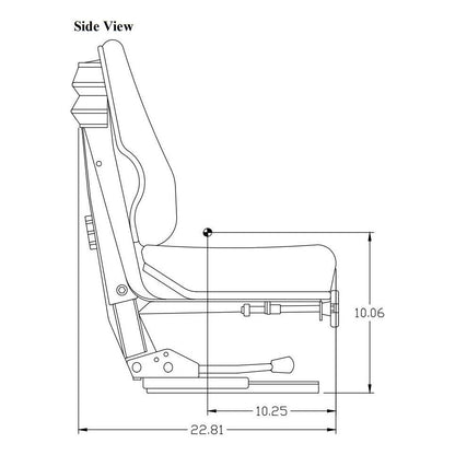 Utility / Industrial Tractor Mechanical Suspension Seat by Pilot