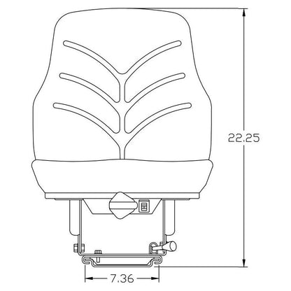 Utility / Industrial Tractor Mechanical Suspension Seat by Pilot