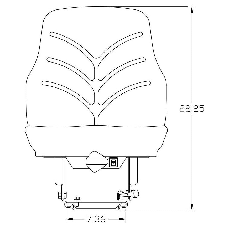 Utility / Industrial Tractor Mechanical Suspension Seat by Pilot