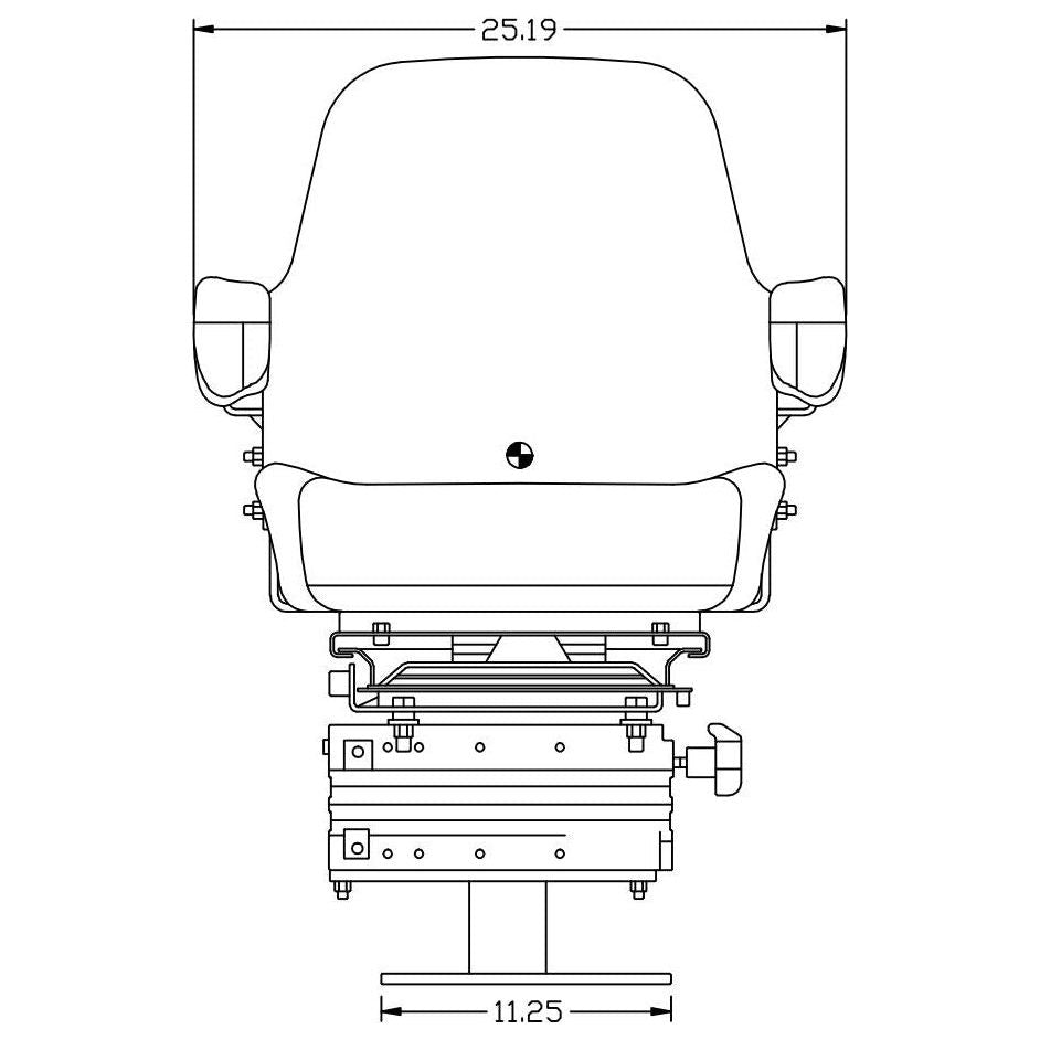 Sears Suspension Seat w/ Pedestal for Backhoe Loaders