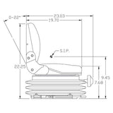 Tractor Seat for Skid Steer, Mowers, Cranes, Rollers, Excavators w/ Suspension