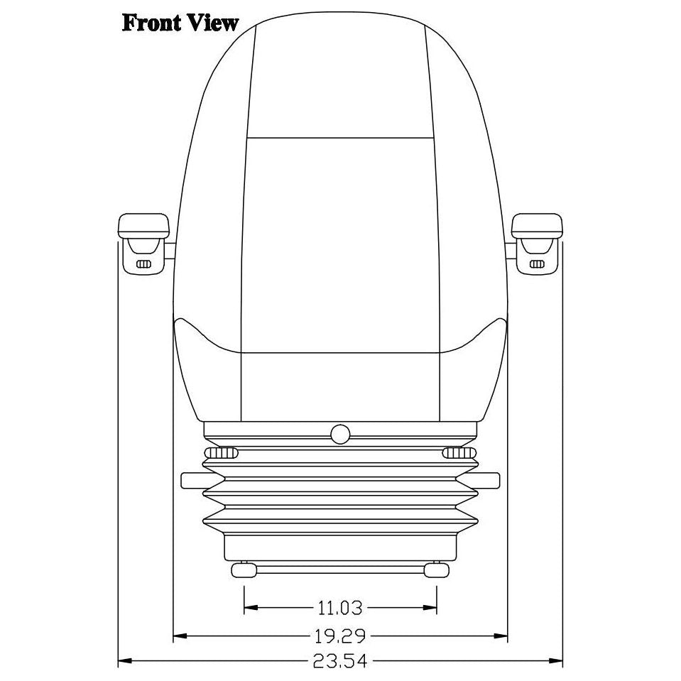 24v Heavy Duty Excavator / Dump Truck Seat w/ Air Suspension