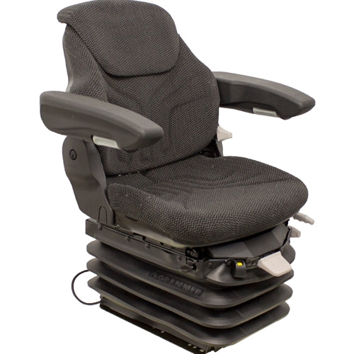 12v Heavy Duty Tractor Excavator Backhoe Loader Seat w/ Air Suspension