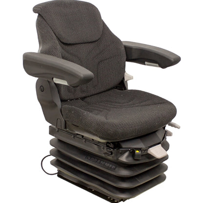 12v Heavy Duty Tractor Excavator Backhoe Loader Seat w/ Air Suspension