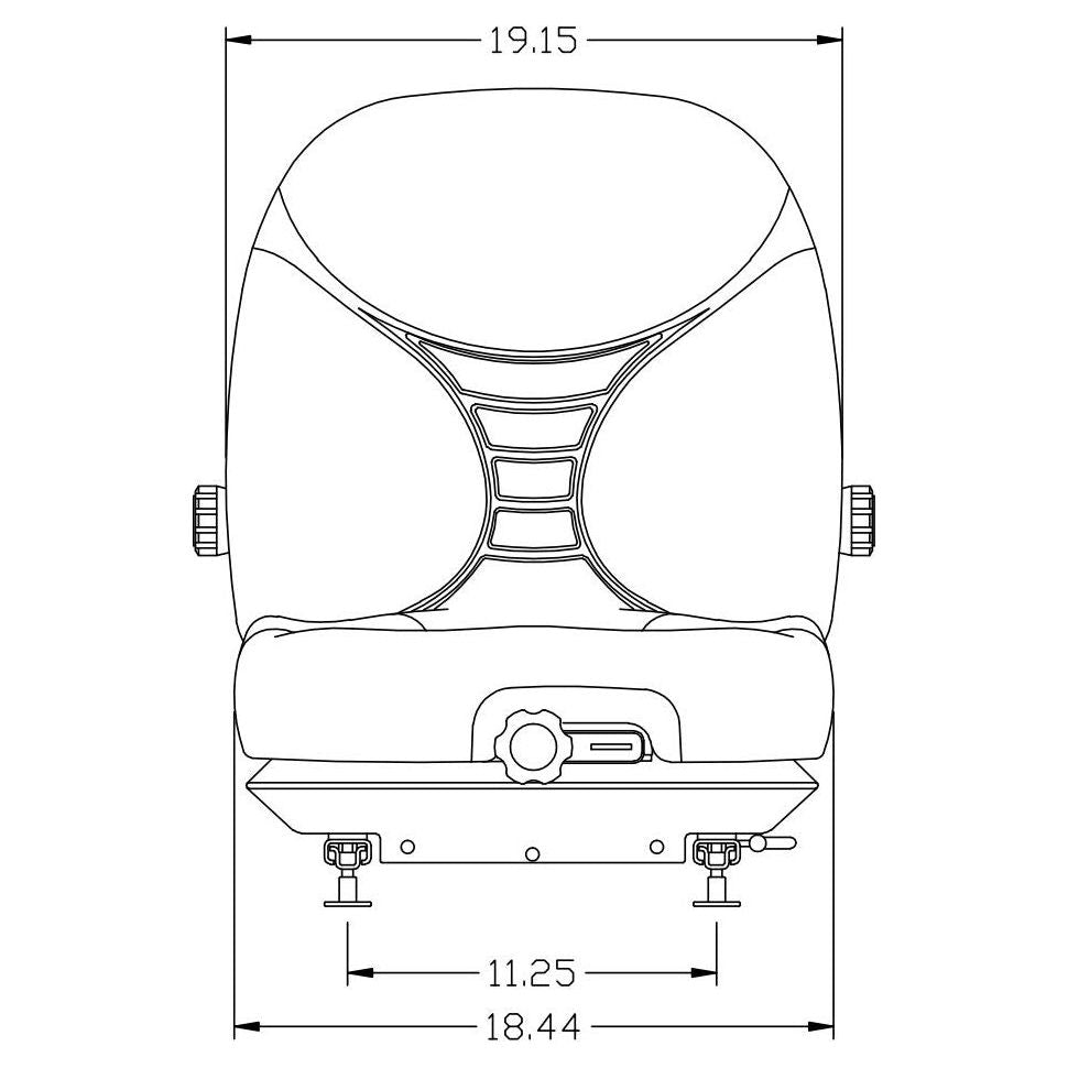 Mechanical Suspension Seat for Skid Loaders, Mowers, Cranes, Excavators, Rollers