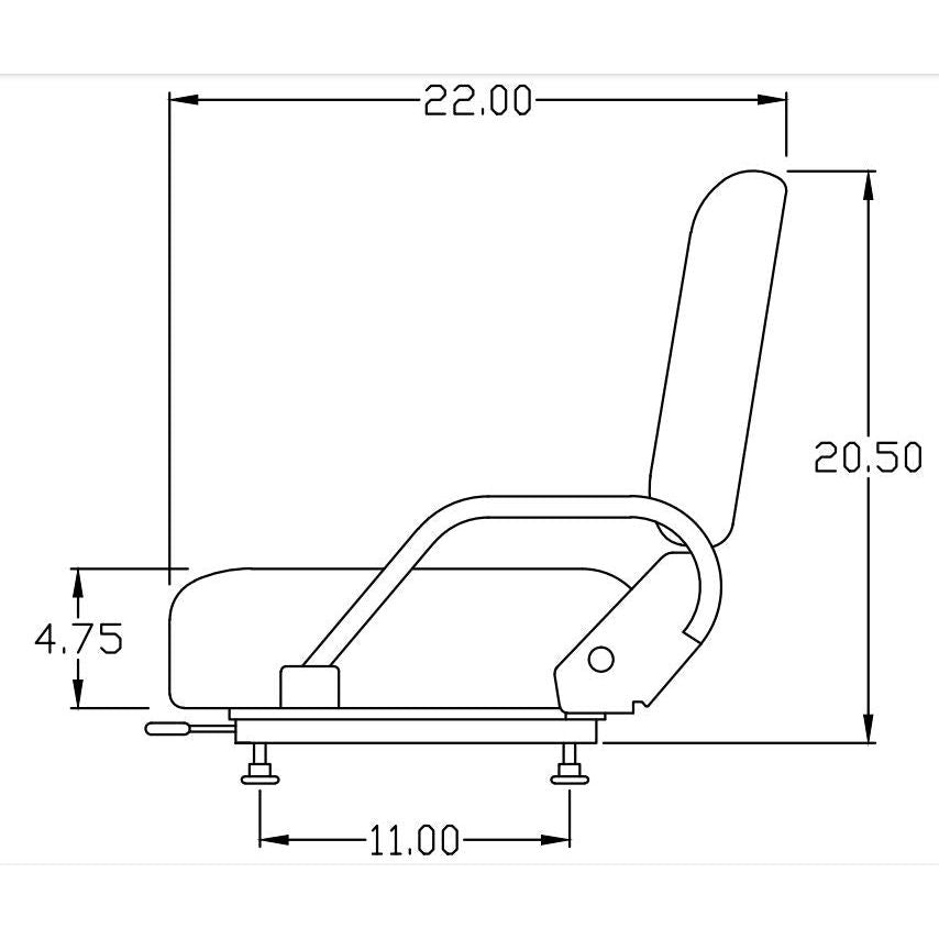 Mid Back Fork Lift / Petti Bone Seat w/ Hip Restraints