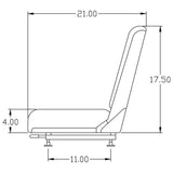 Tractor Seat for Lifts, Mowers, Cranes w/ Armrest