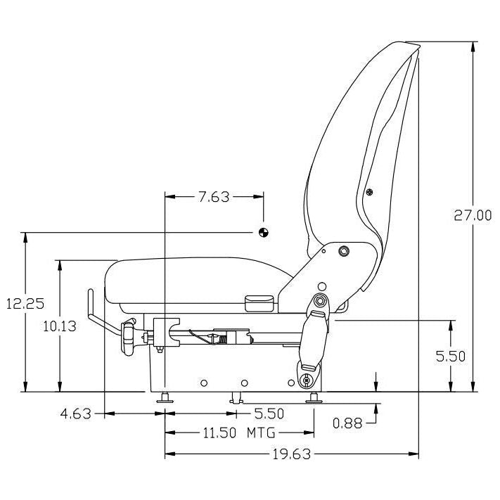 Mechanical Suspension Tractor Seat by Sears
