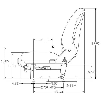 Mechanical Suspension Tractor Seat by Sears