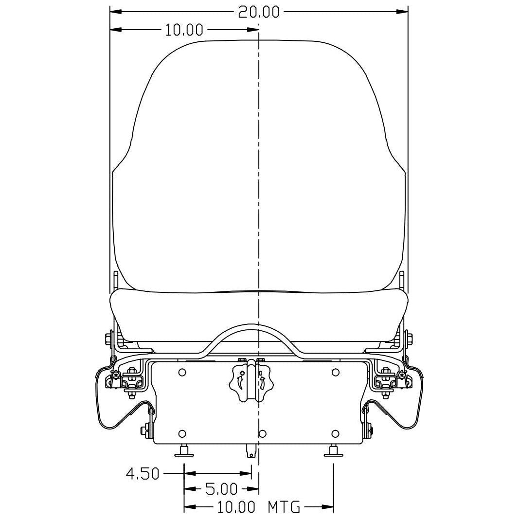 Motor Grader Wheel Loader Dozer Crawler Tractor Seat w/ Suspension
